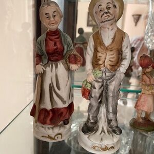 2 ceramic old man and woman